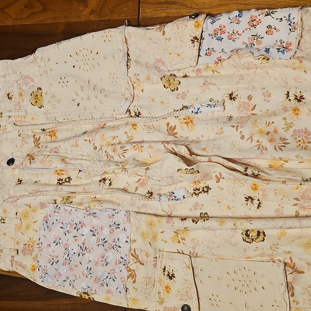 Pol Floral Patchwork Cargo Pants - image 4